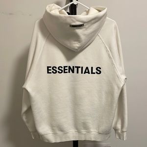 Fear of God Essentials Zip-Up hoodie -White